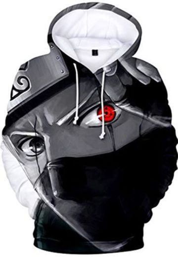 PANOZON Hombre Sudadera con Capucha Figura Impresa de Naruto Mangas Largas