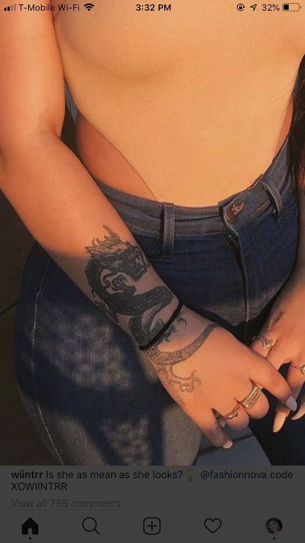 Moda Tatuagem de dragão