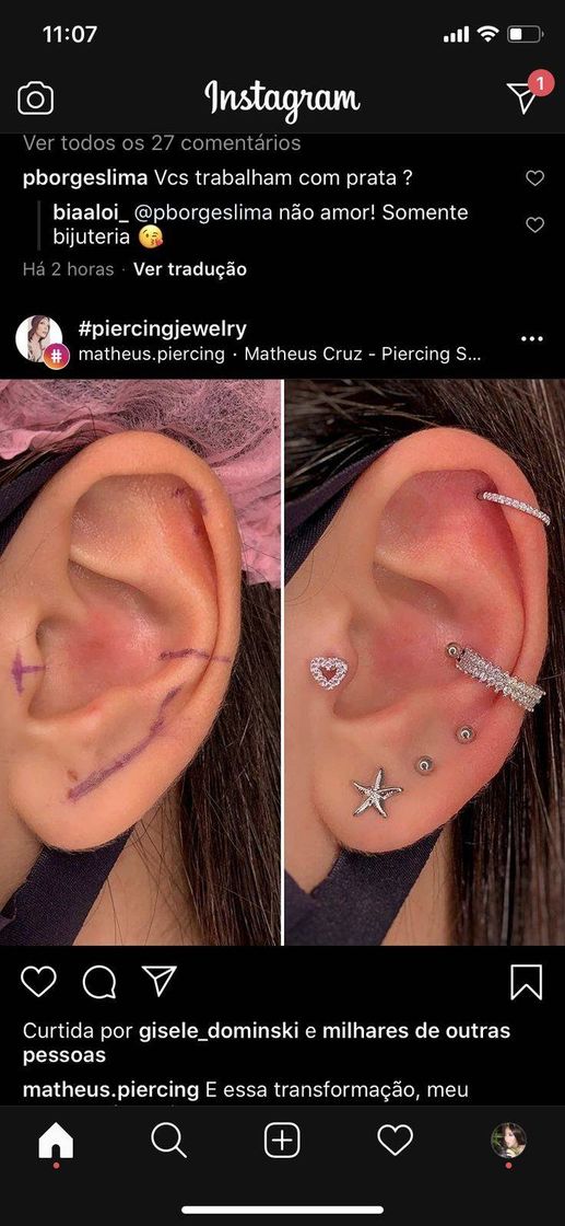 Moda Piercing na orelha