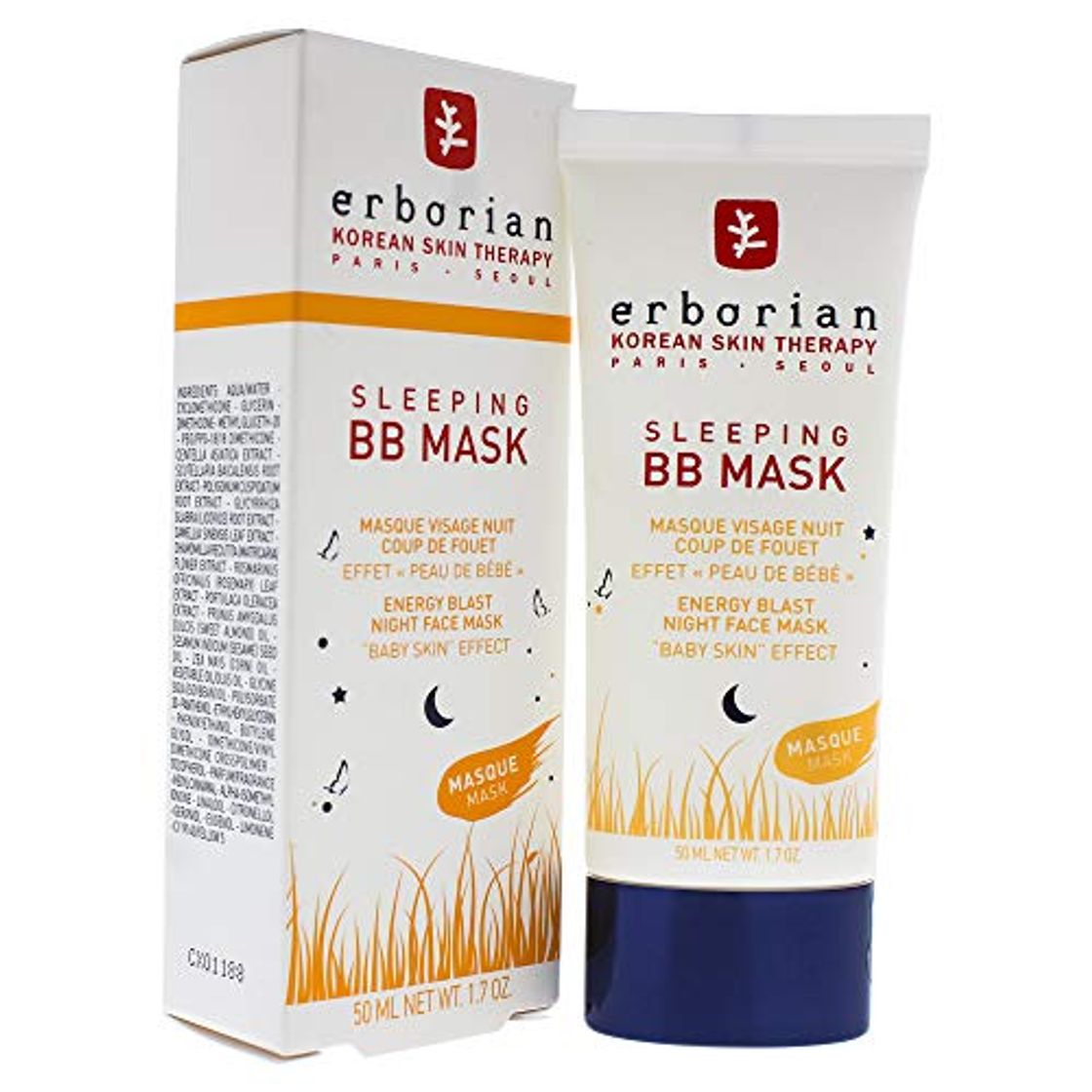 Lugar Erborian Dormir Máscara BB unisex, anti-envejecimiento 50ml cuidado de la piel, 1er