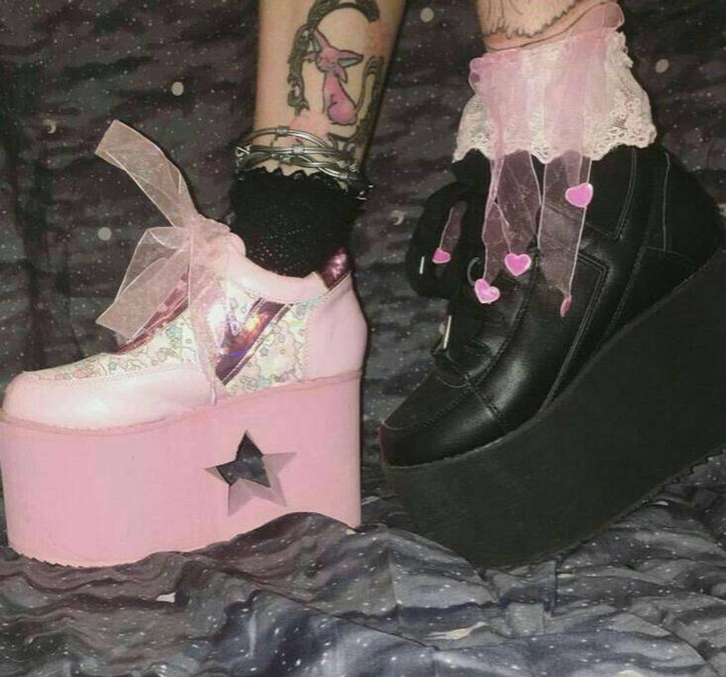 Fashion pastel goth shoes