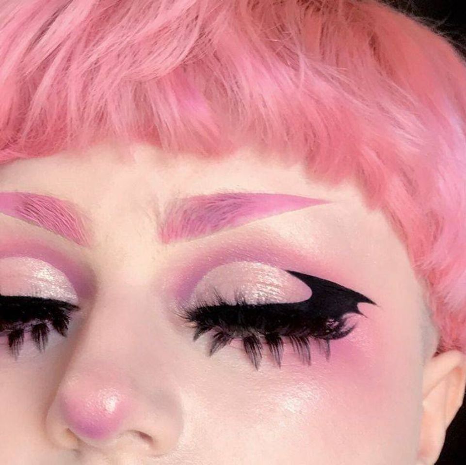 Fashion pink goth makeup