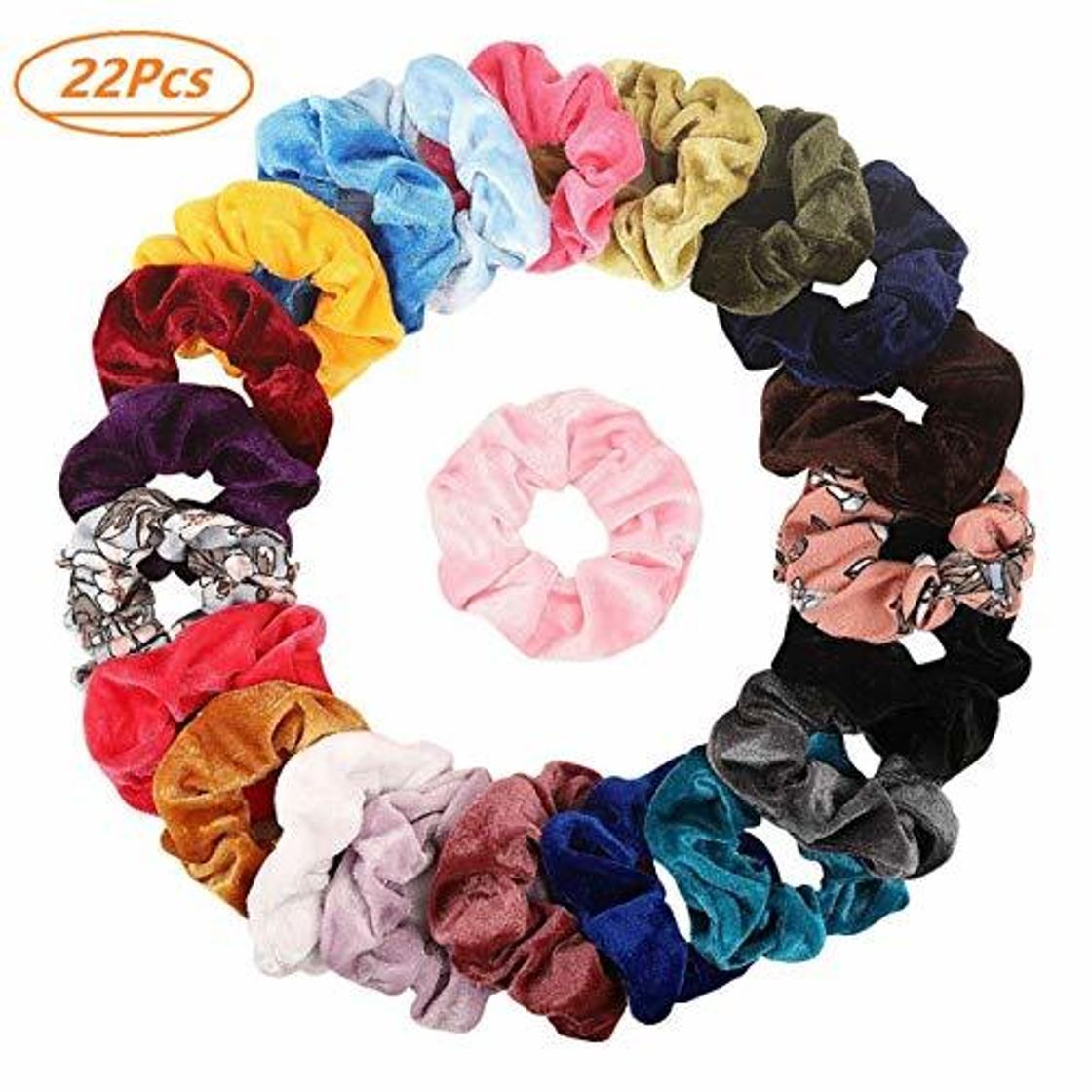 Social 20pcs pelo Scrunchies Terciopelo elástico pelo bandas Scrunchy pelo Ropes Scrunchie para