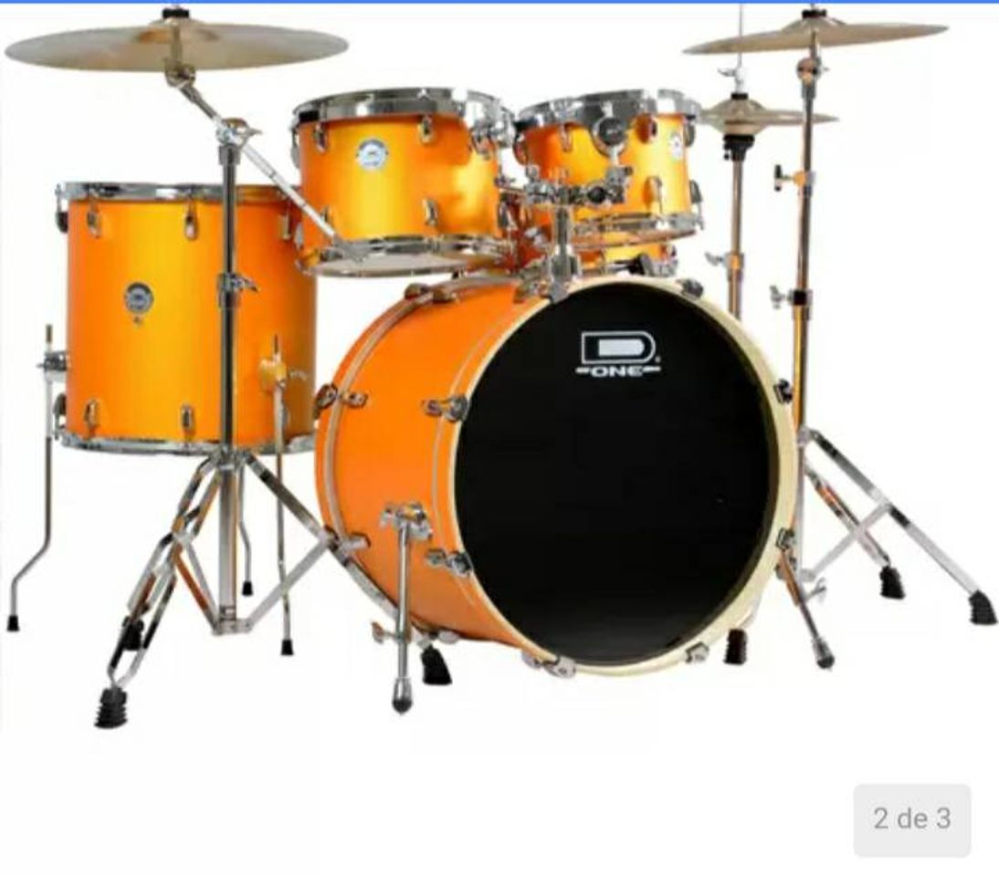 Fashion Bateria Acústica D One Dr22 Orange Sparkle Completa Com Banc