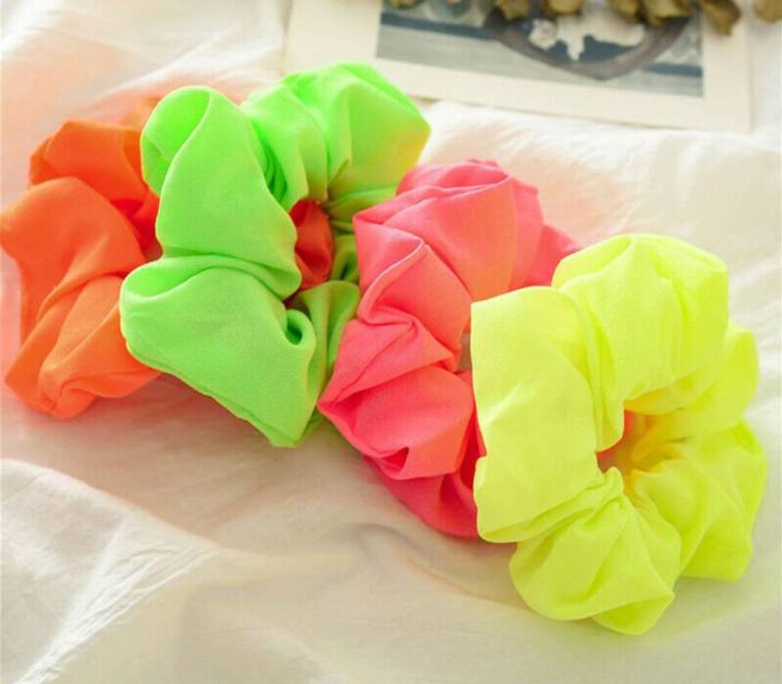 Moda Elástico de cabelo Scrunch NEON (site da china confiável)