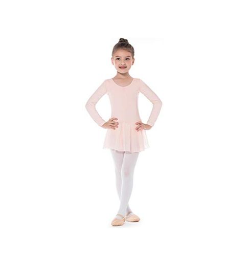 Bezioner Vestido de Ballet Maillot de Danza Gimnasia Leotardo Algodón Body Clásico