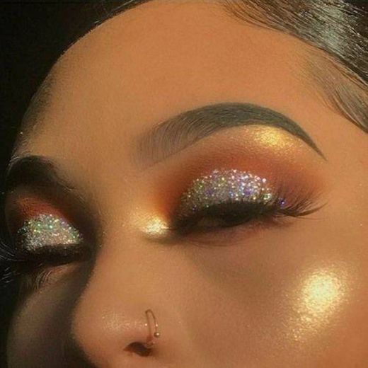 glitter glam makeup