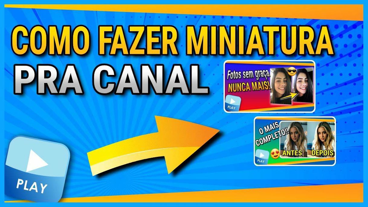 Fashion Como fazer miniatura/Thumbnail para youtube fazer pelo cel.