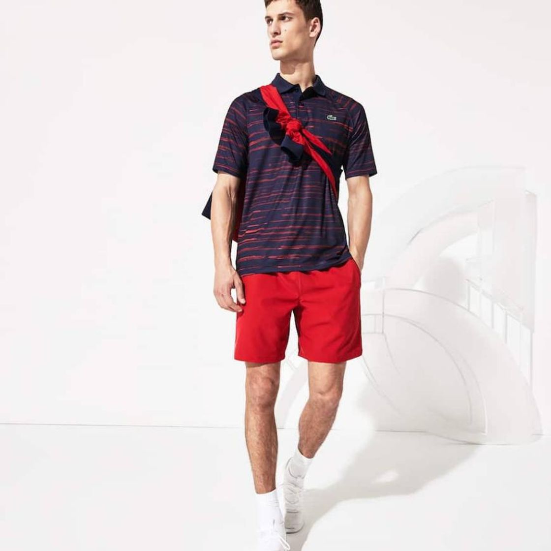 Moda Shorts masculino SPORT Lacoste Tennis coleção Novak Djokovic