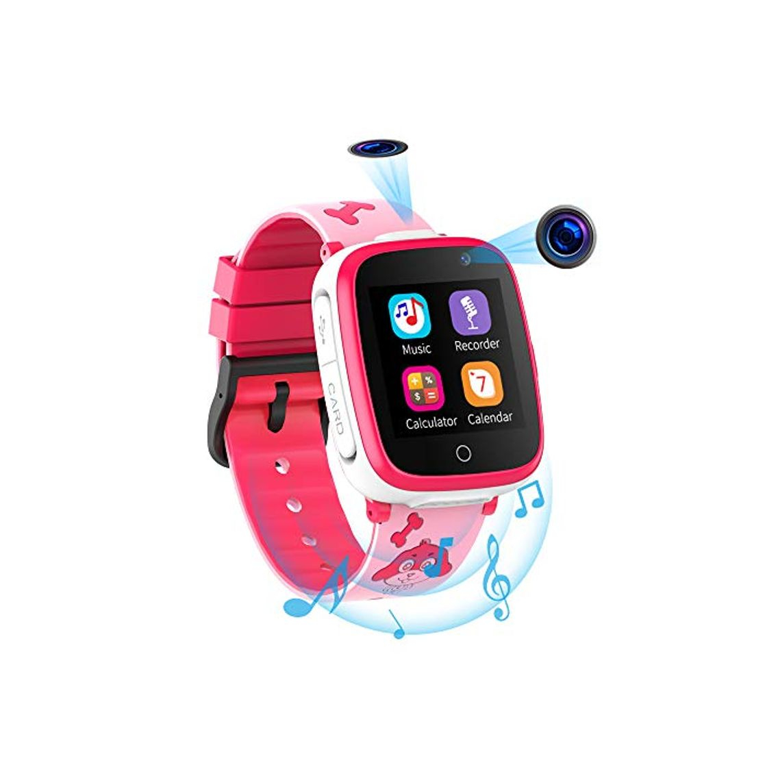 Producto Reloj Inteligente para Niños de 2 Cámaras con Juegos de Música -