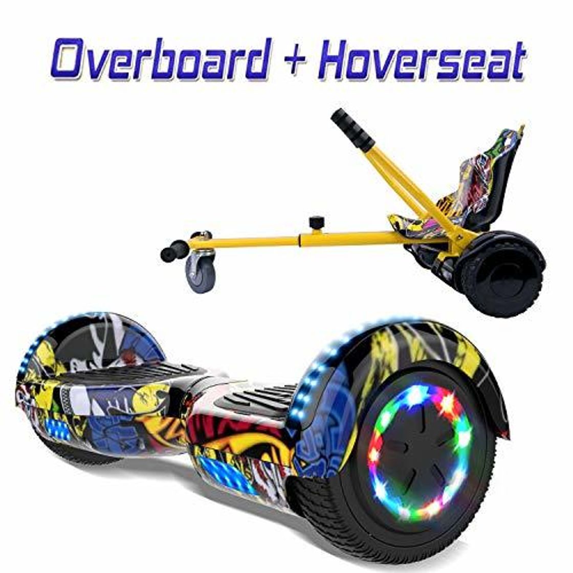 Lugar COLORWAY Aiento Kart para Hover Scooter Board de Equilibrio Automático Compatible con