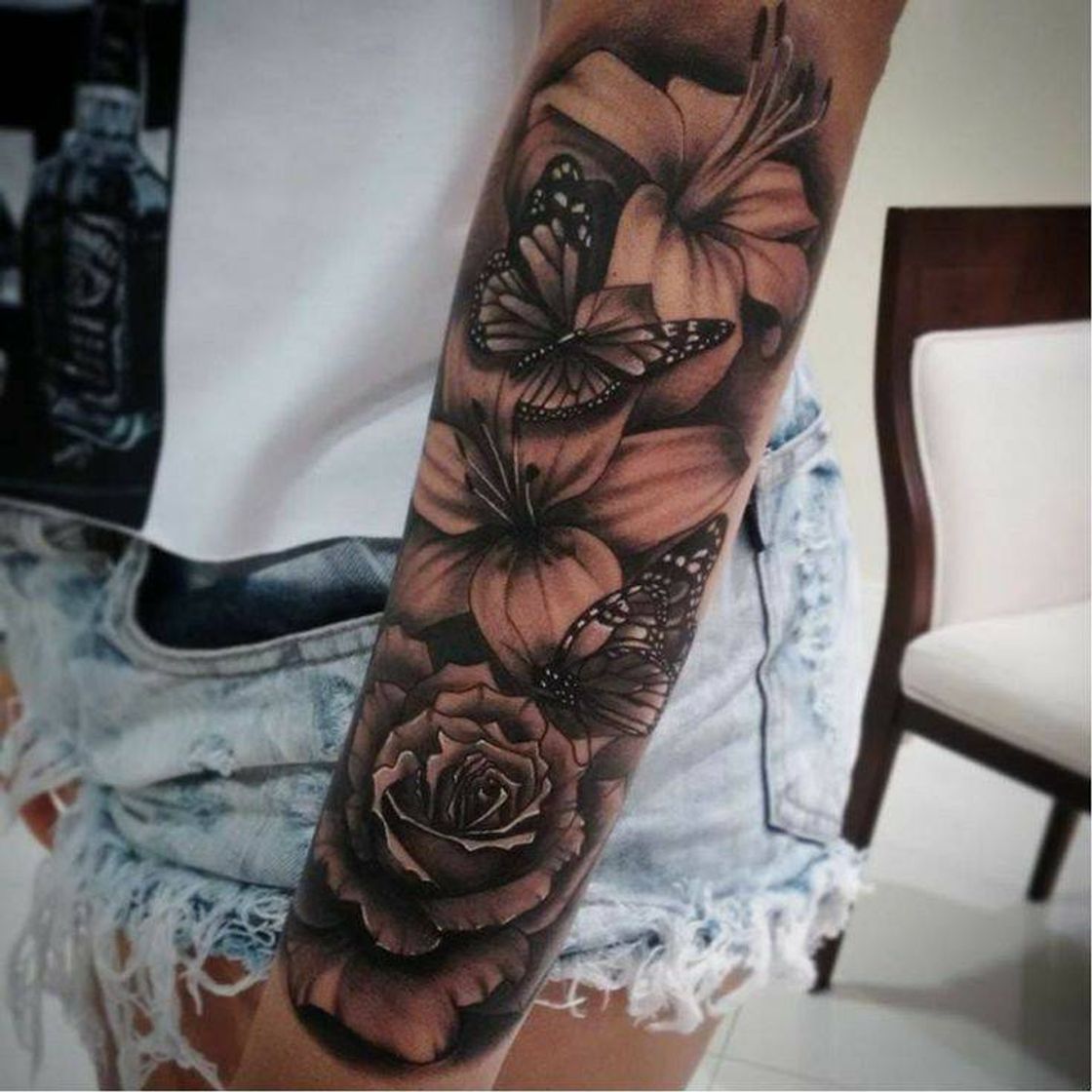 Moda Tatuagem flores c