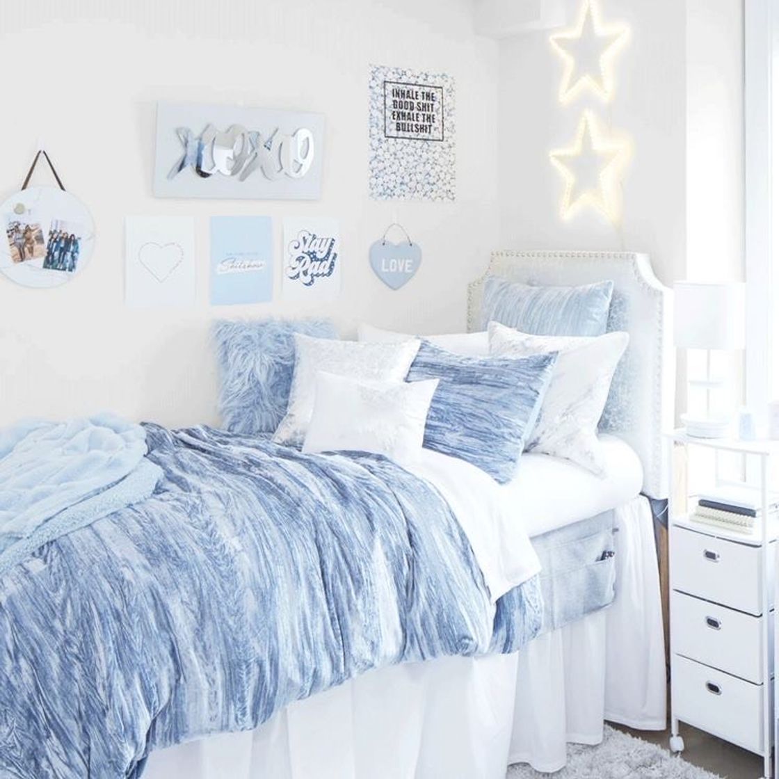 Moda Decoração de quarto em tons azul