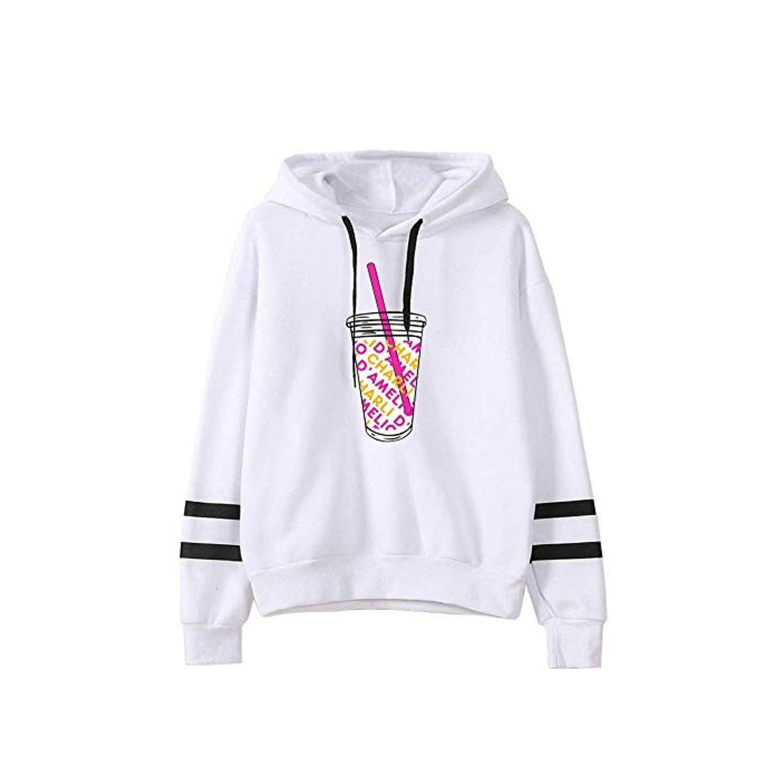 Moda HHNN Printed Parallel Bars 2D Pink Iced Coffee Sudadera con Capucha Unisex