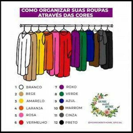 Organização de roupas (por cores) 💖