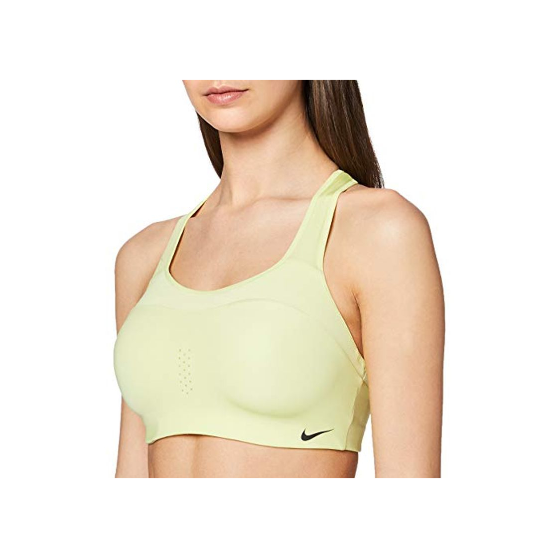 Moda NIKE Alpha Bra Sujetador de Deporte, Mujer, Limelight/Quantum Moss/