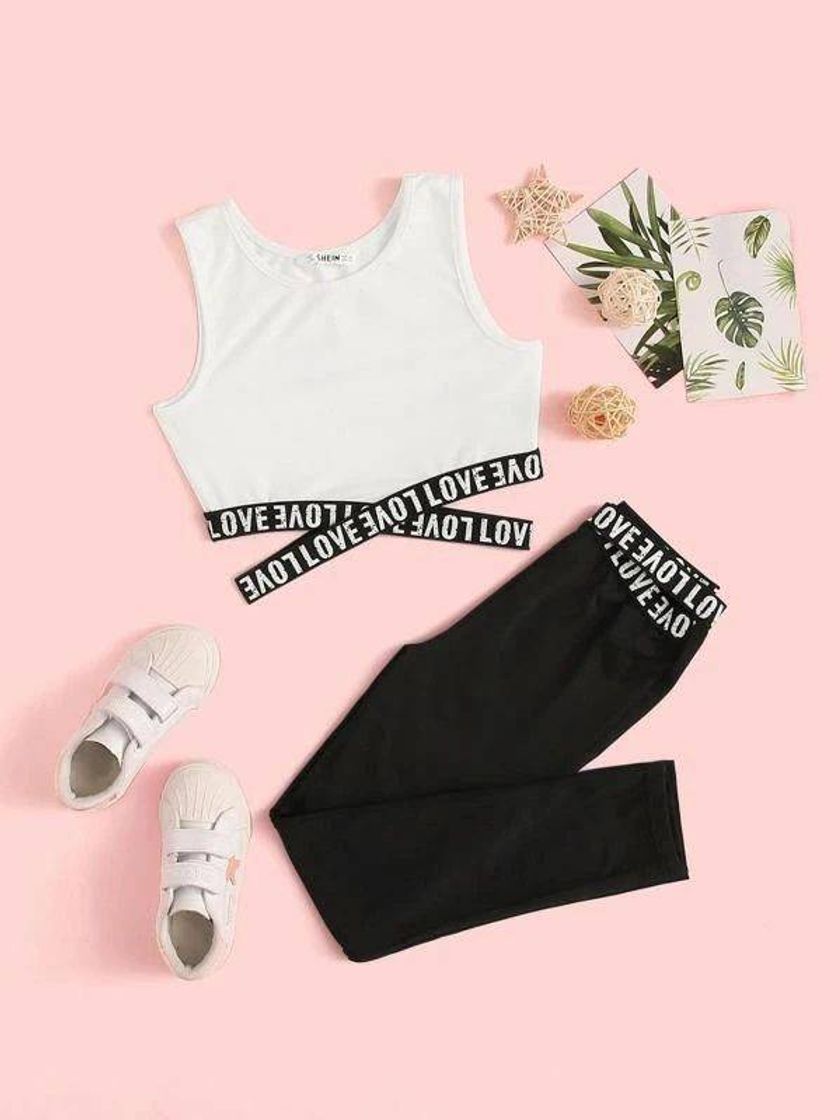 Moda Conjunto branco e preto shein