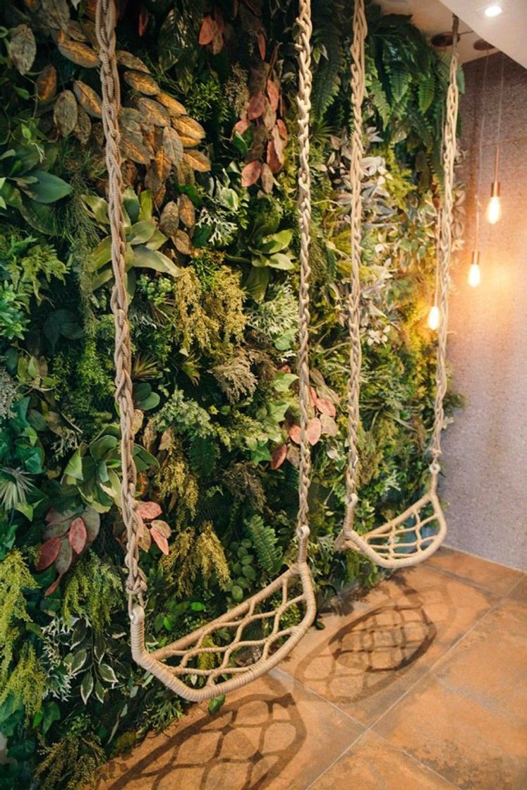 Fashion Jardim vertical, luzes e balanços 🌿💡😍