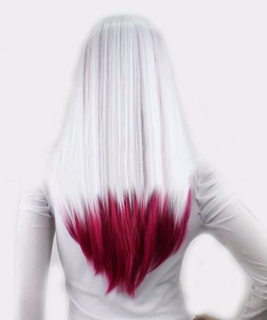 Moda Cabelo branco e rosa 🤍💕