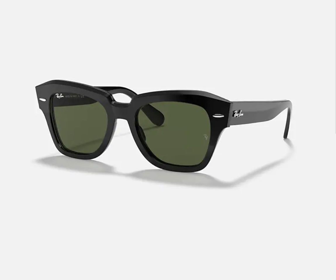 Moda Ray-Ban State Street RB2186 Black - Acetate - Green Lenses ...