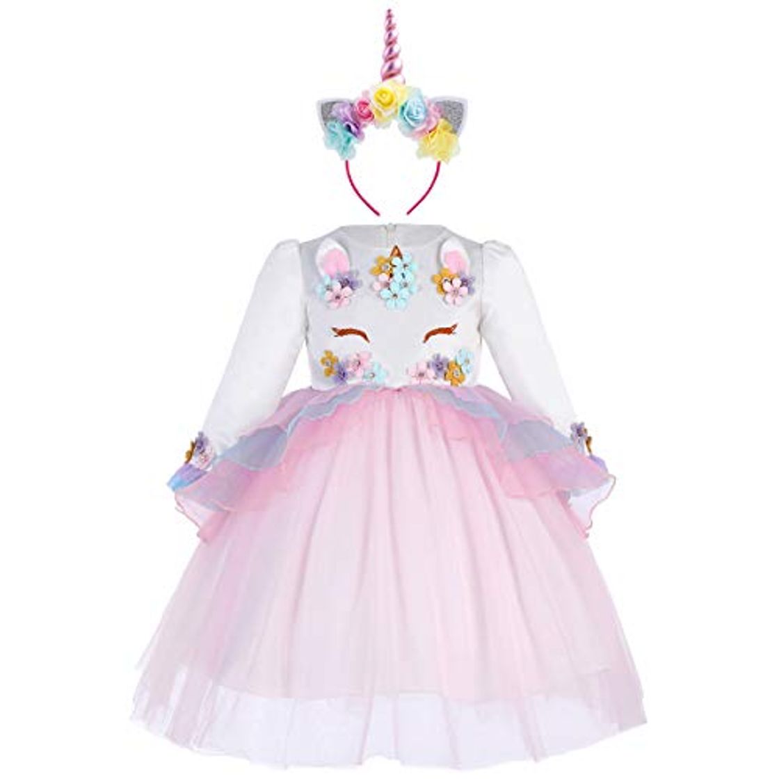 Lugar Princesa Bebé Niña Vestido Unicornio Cumpleaños Disfraz deCosplay para Fiesta Carnaval Navidad