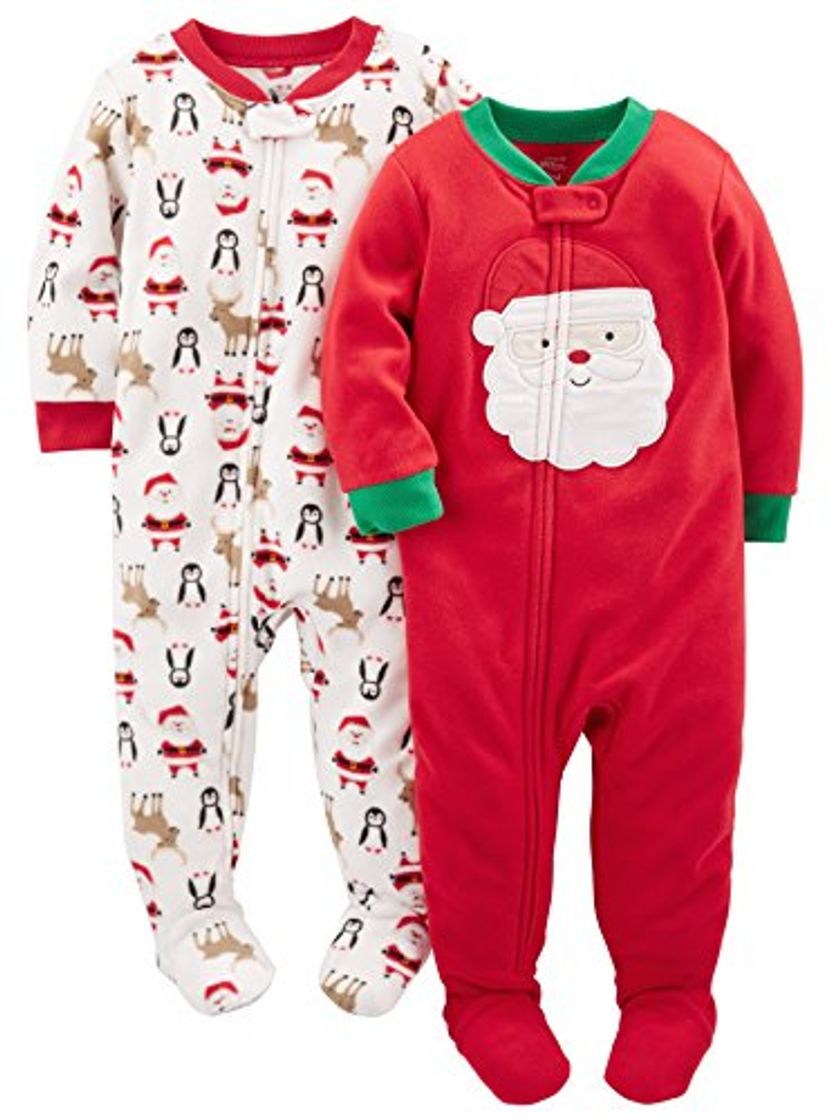 Fashion Simple Joys by Carter's Unisex bebé 2-pack Holiday Loose Fit Flame Resistant