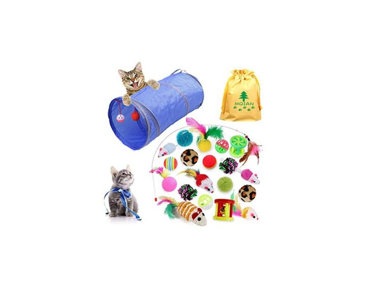 Social MQIAN 21PCS Juguetes para Paquete de Variedad para Gatitos