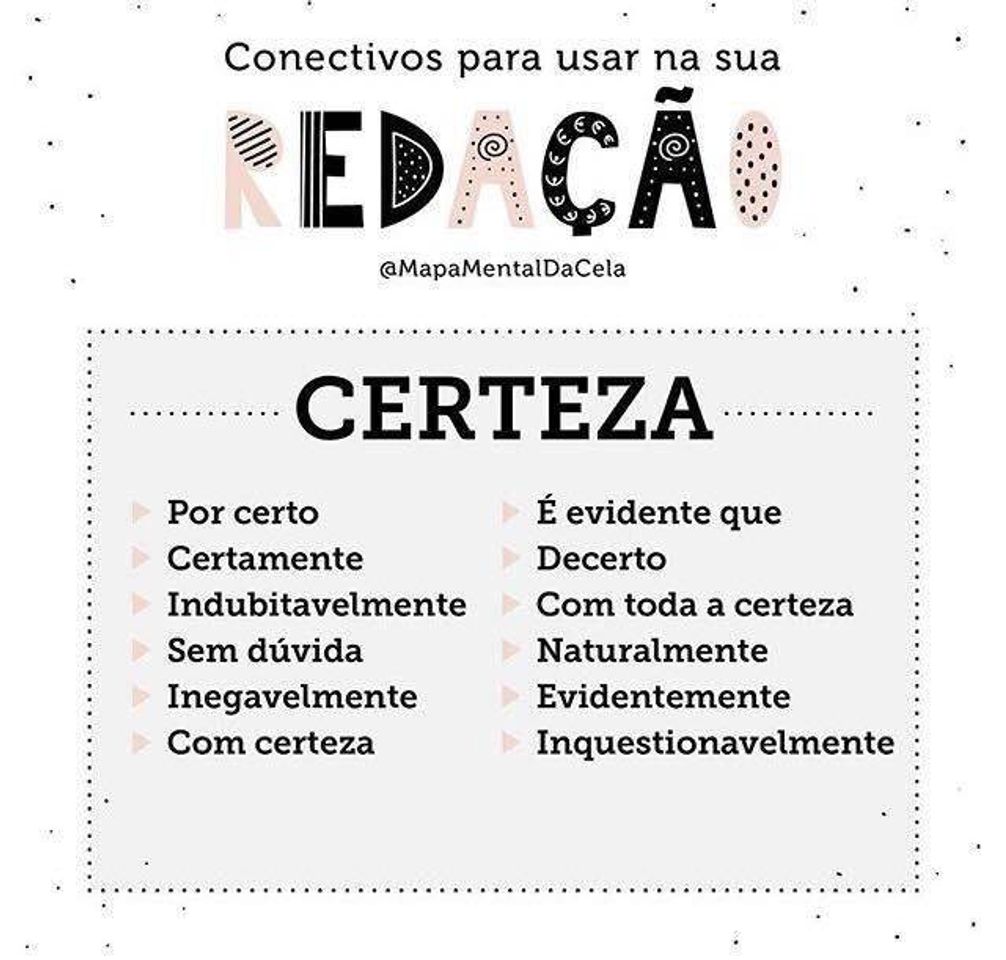 Moda 💢Conectivos de Certeza▶Enem💢