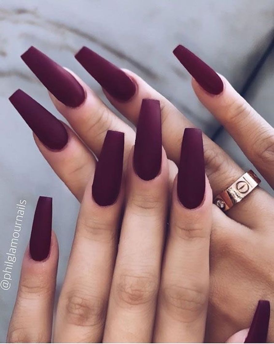 Fashion Unha bordo fosco💅🏼