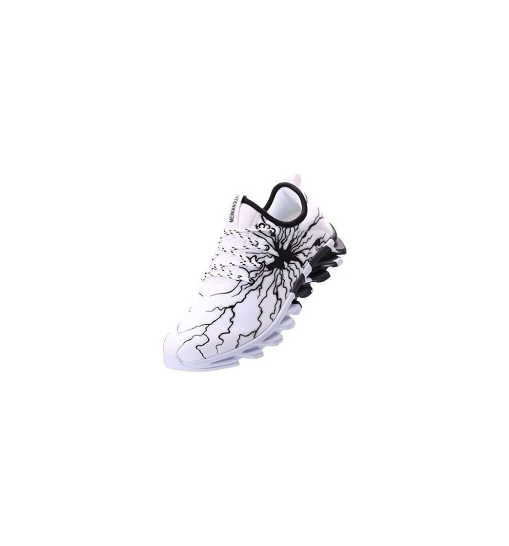 Fashion BRONAX Zapatos para Correr en Montaña y Asfalto Aire Libre y Deportes Zapatillas de Running Padel para Hombre Blanco Negro 39