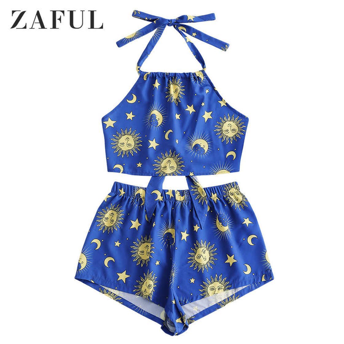 Social ZAFUL - Conjunto de dos piezas para mujer