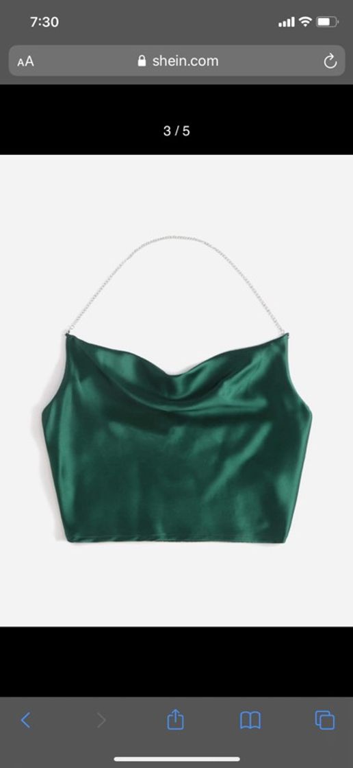 Moda Blusa satinada verde