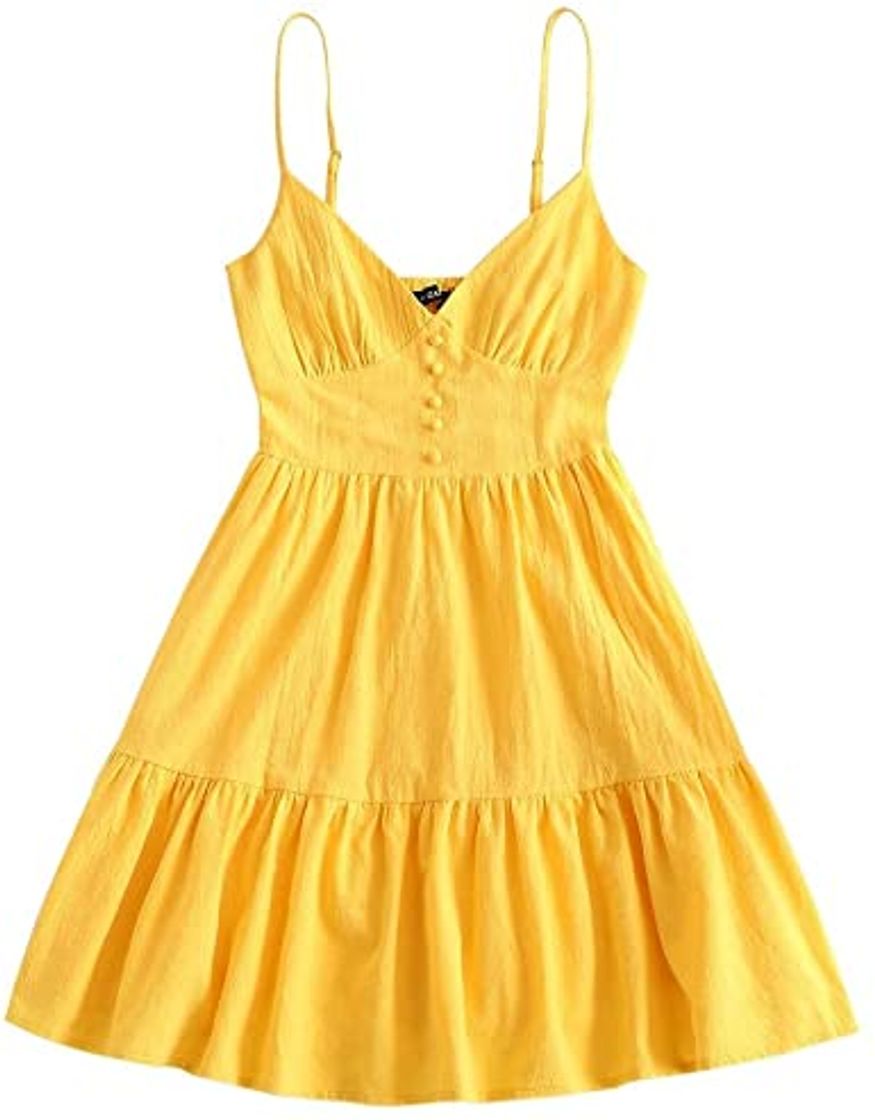 Social ZAFUL Vestido para mujer con volantes ahumados