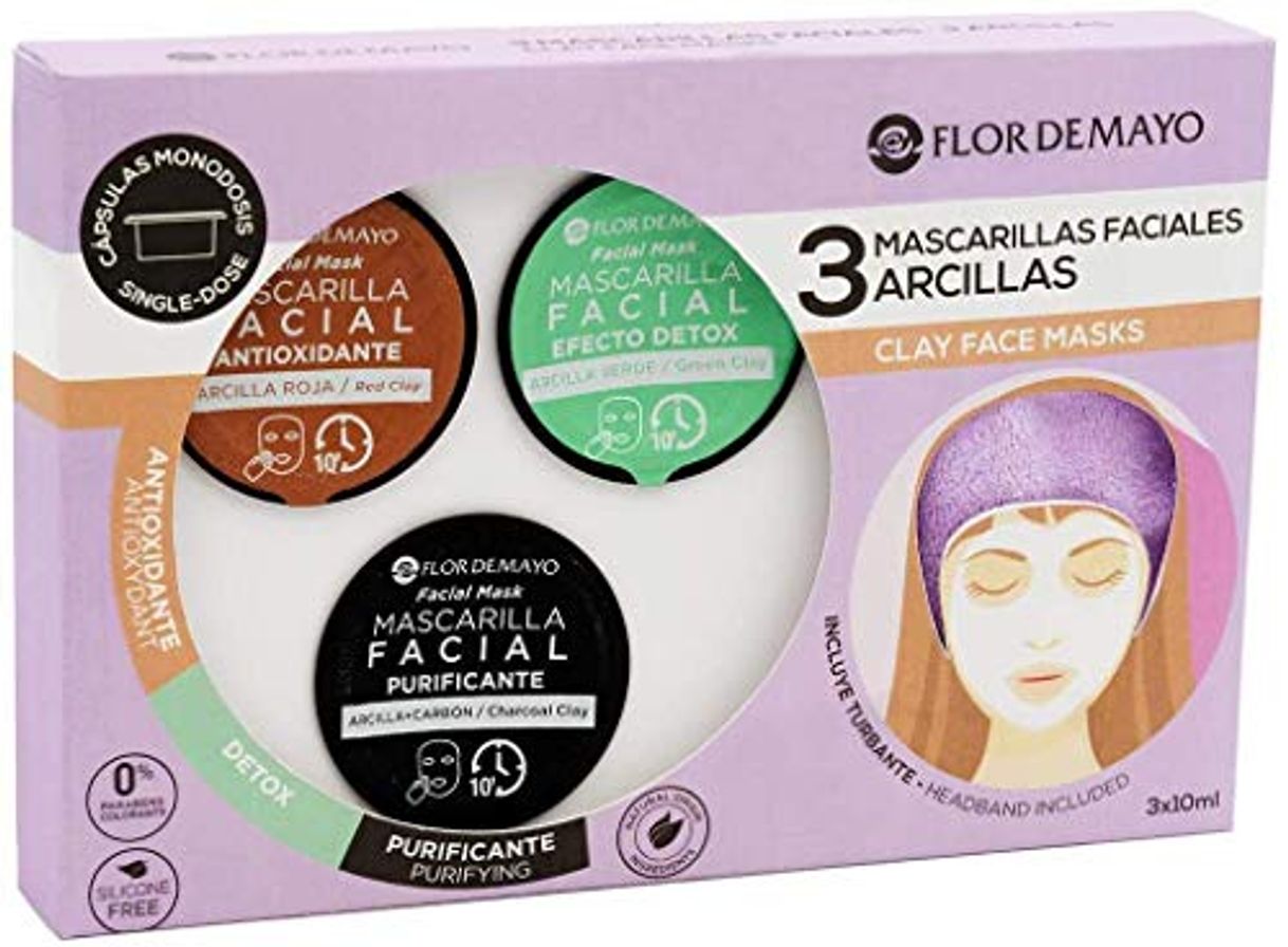 Products Set de 3 Mascarillas Faciales con Turbante de Regalo