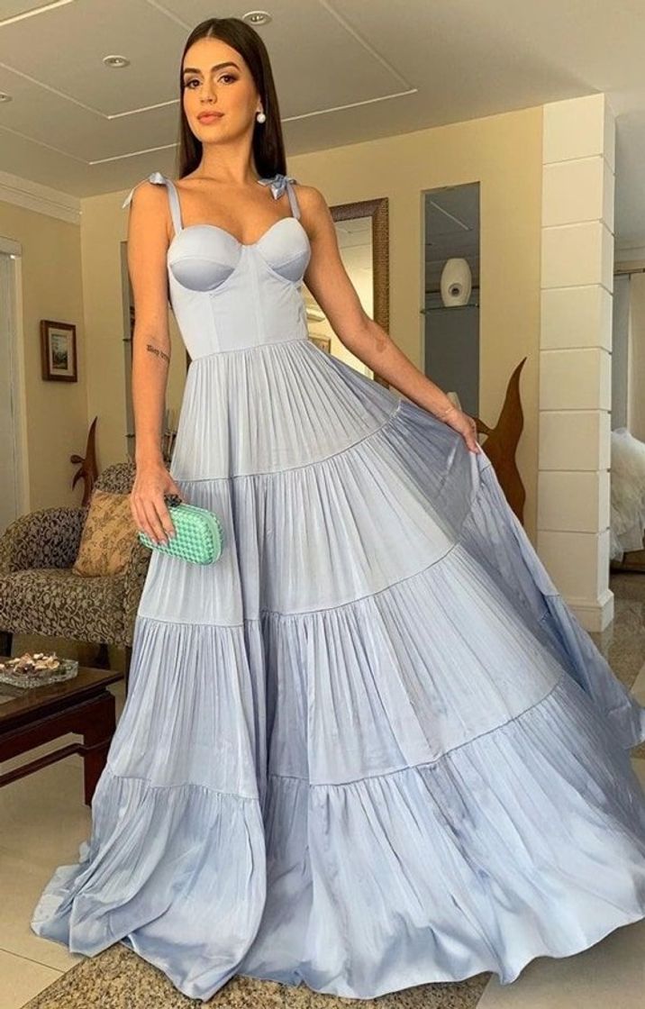 Moda VESTIDO LONGO AZUL💙🦋