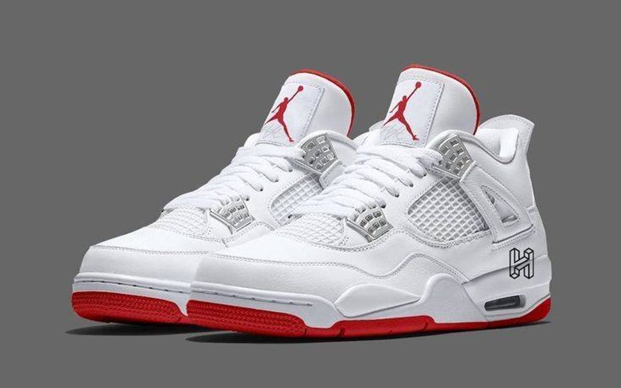 Social Air Jordan 4 white university red metalic silver😍