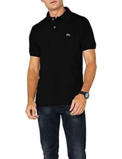 Lacoste L1212 Camiseta Polo, Negro