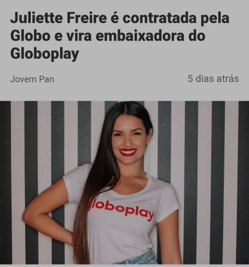 Juliette Freire é contratada pela Globo e vira embaixadora 