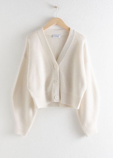 Cropped Cardigan - White - Cardigans | & Other Stories