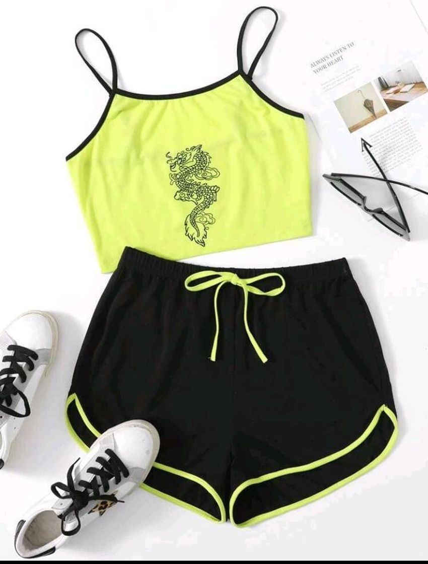 Moda conjunto neon