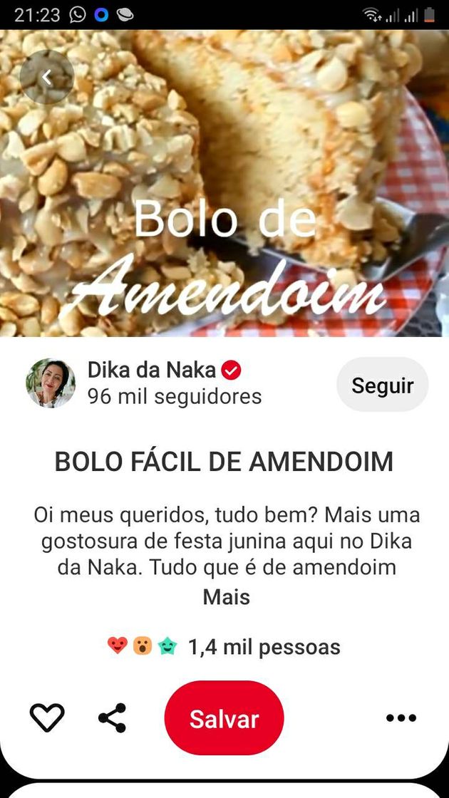 Fashion Bolo de amendoim 