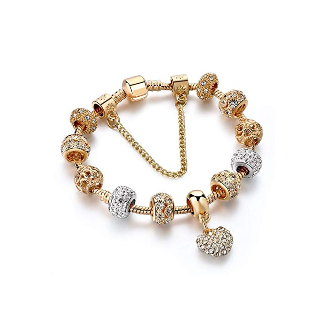 Fashion Pulseras Luxury Crystal Heart Charm Bracelets & Bangles Gold Bracelets For Women Jewellery Pulseira Feminina Sbr160056 SBR170020