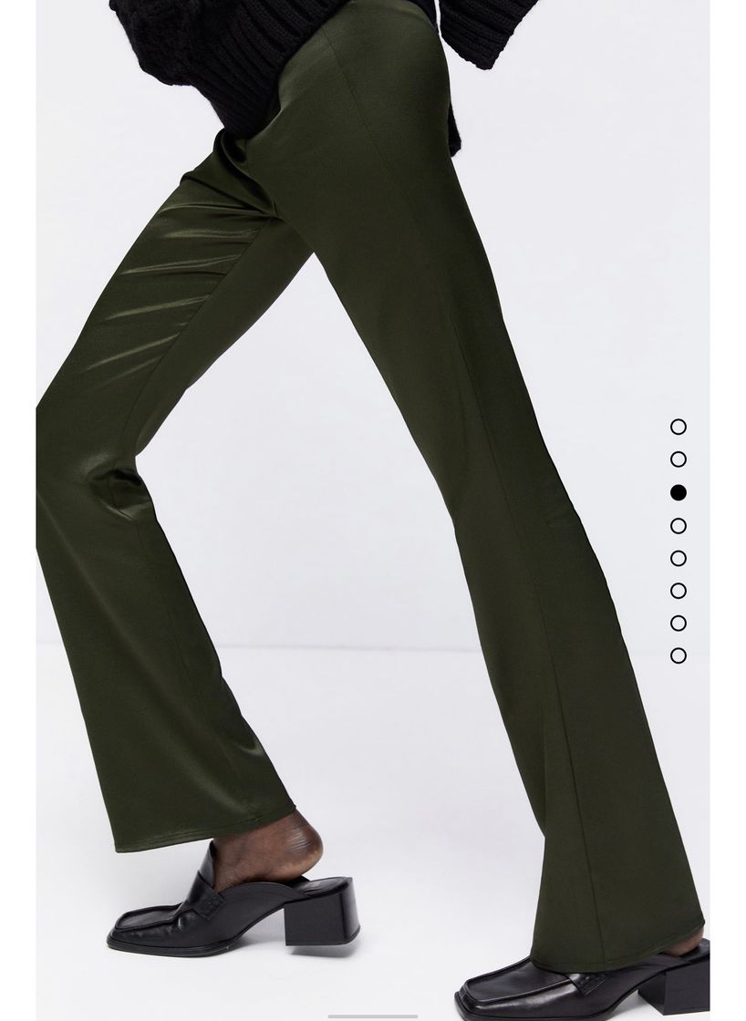 Moda SATIN EFFECT PANTS - Green |