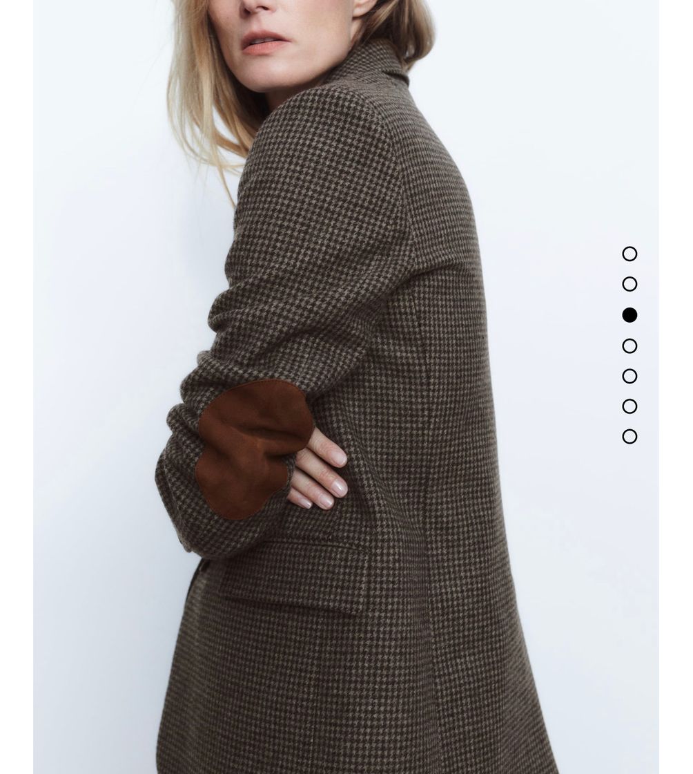 Fashion CHECK WOOL BLEND BLAZER - Brown | ZARA 