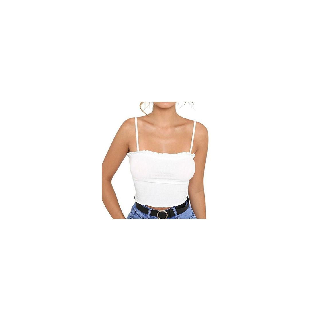 Social Blusa Sexy Mujer Deportiva ❤️ Amlaiworld Mujer Verano Volantes sin Mangas Chaleco
