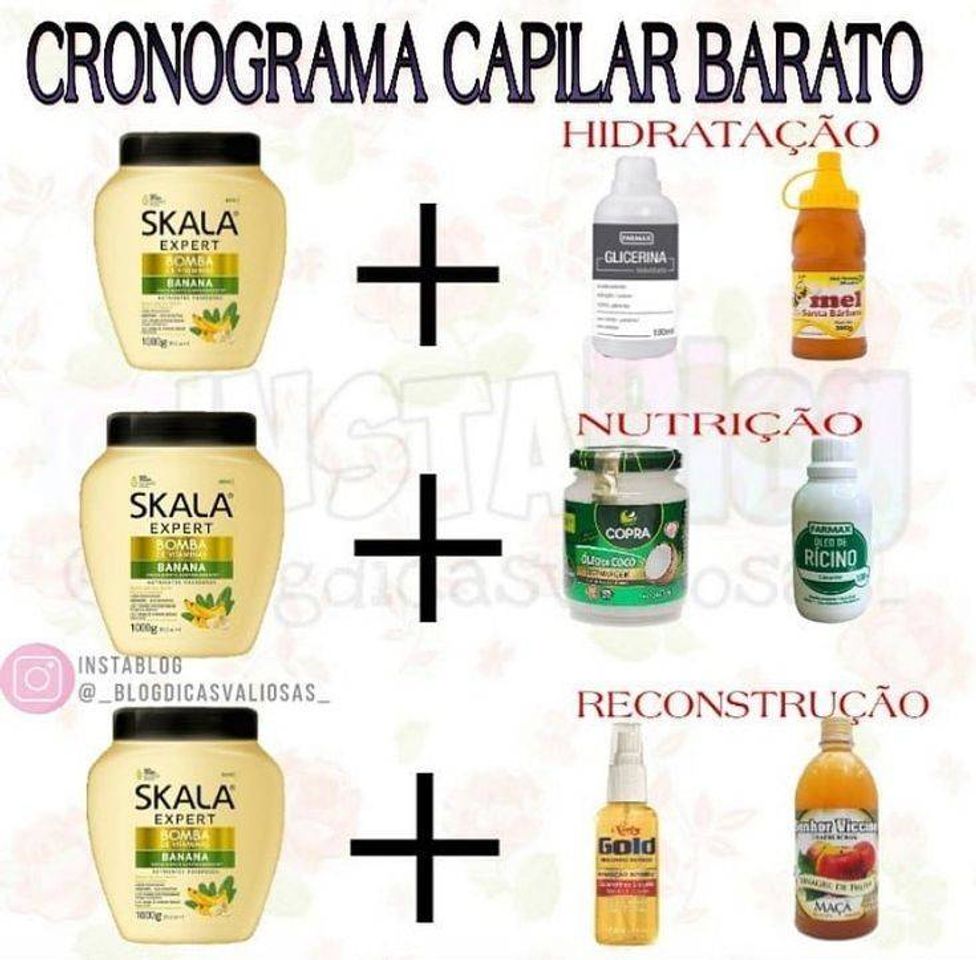 Fashion Cronograma capilar simples e barato