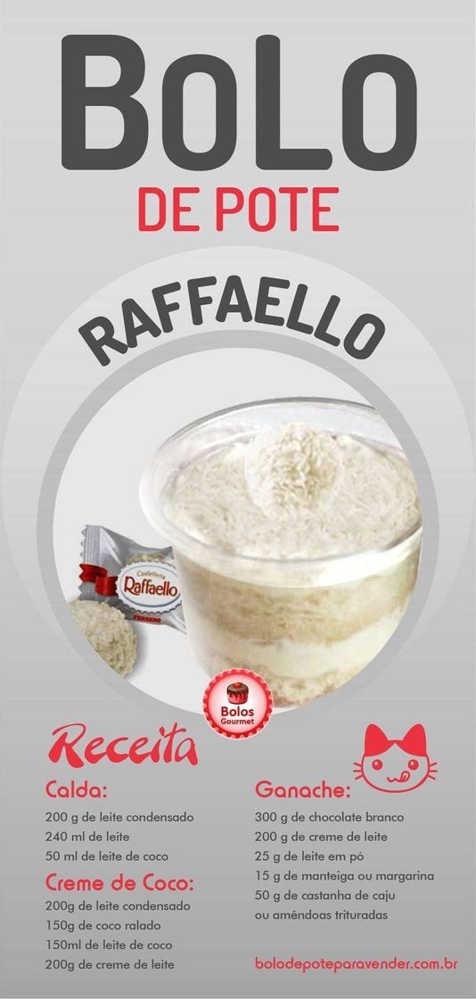 Moda Bolo de pote Raffaello