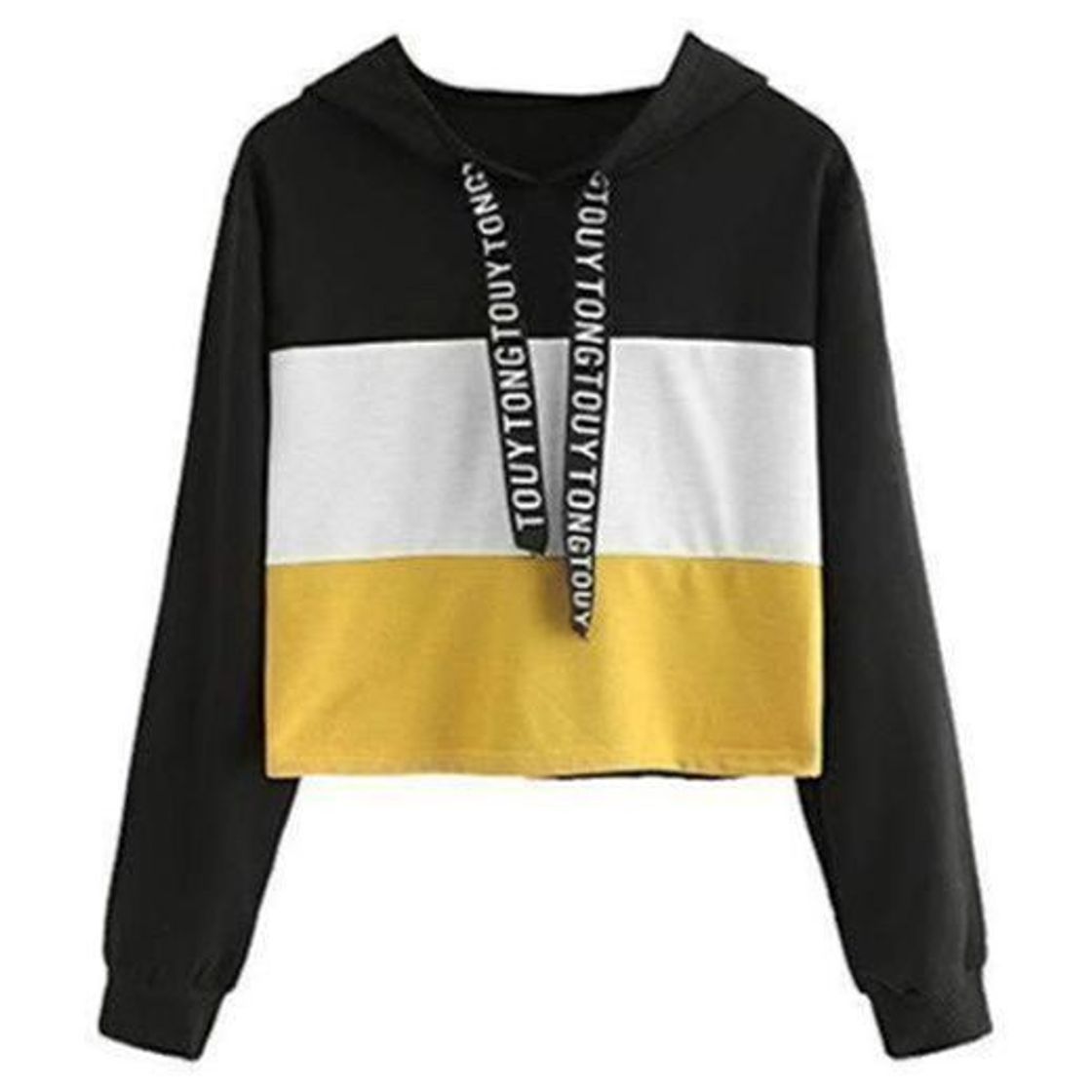 Moda Sudaderas Cortas Adolescentes Chicas Sudadera Mujer Tumblr Pull-Over Tops Blusa de Manga