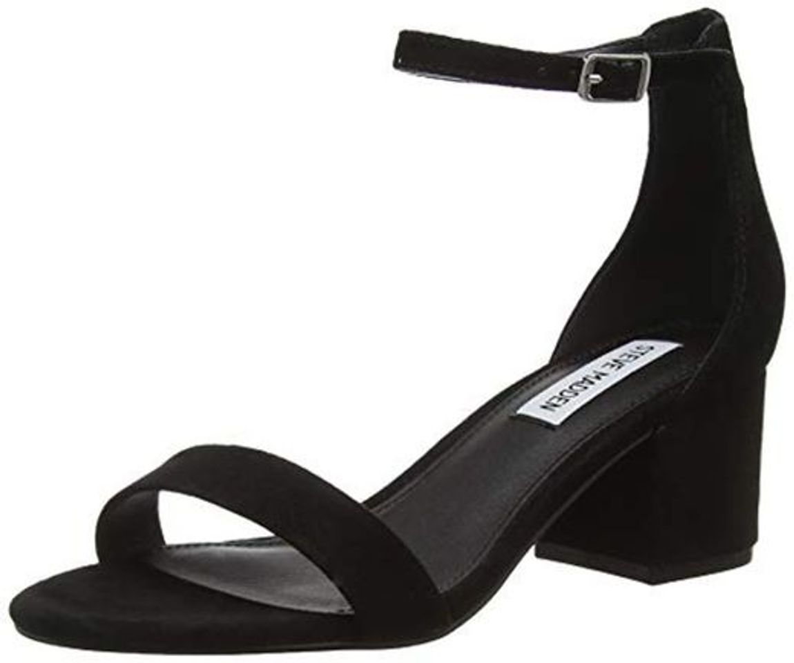 Fashion Steve Madden Irenee Sandal, Sandalia con Pulsera para Mujer, Negro