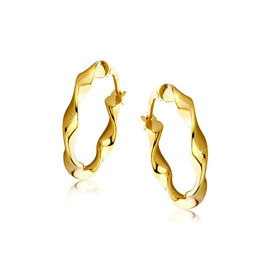 Social Orovi pendientes de mujer aros en oro amarillo 9 kilates ley 375